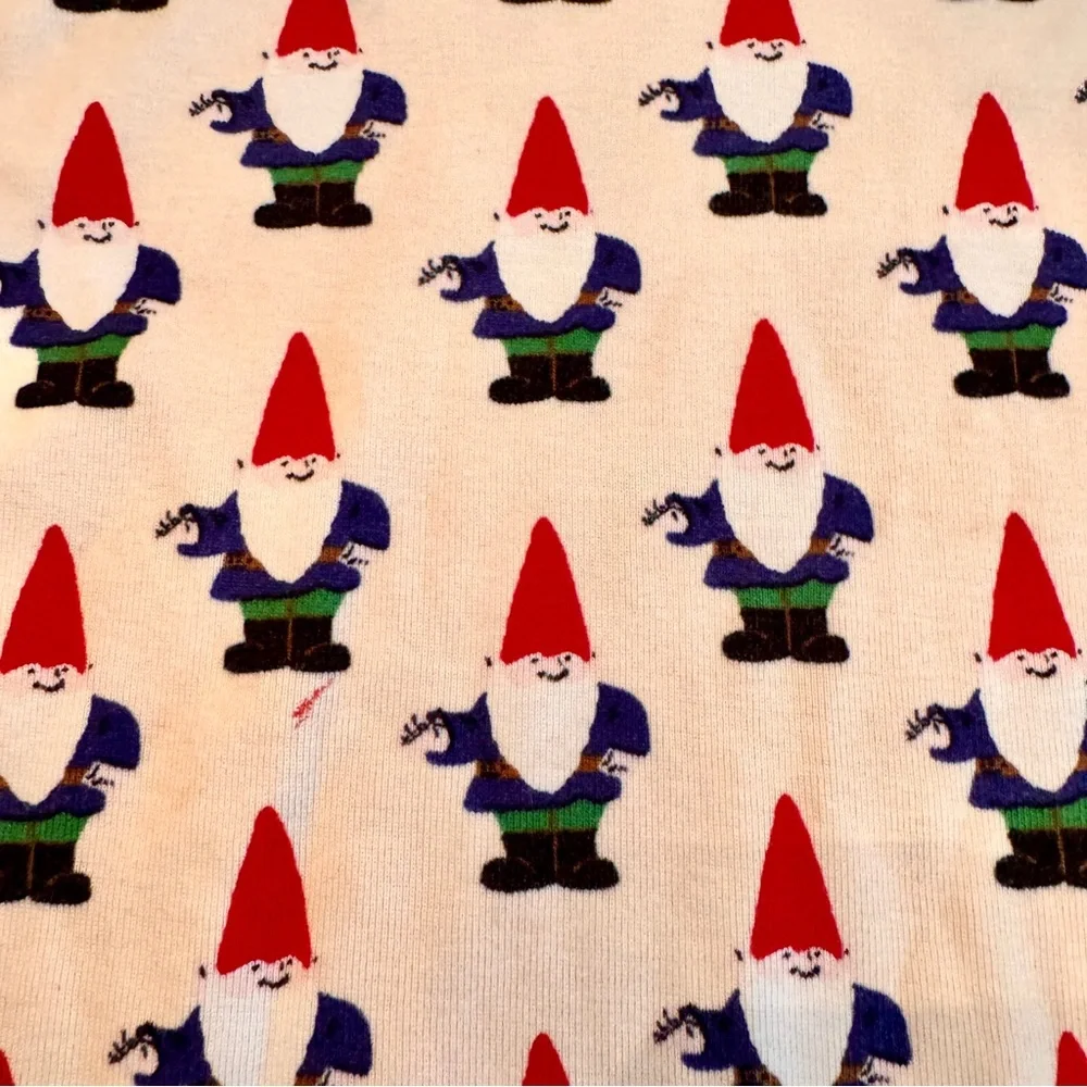 Hanna Andersson Gnome Organic Cotton Pajama Top Size 6‎ Red White